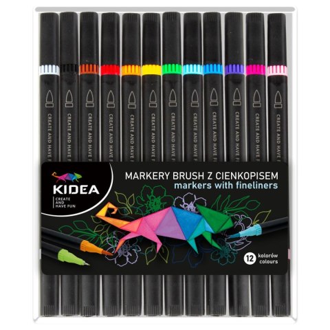 Marker permanentny wkład mix okrągła końcówka Kidea (MBC12KKA)