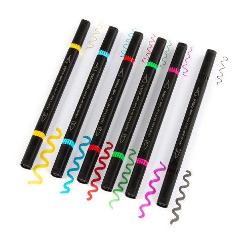 Marker permanentny wkład mix okrągła końcówka Kidea (MBC12KKA)