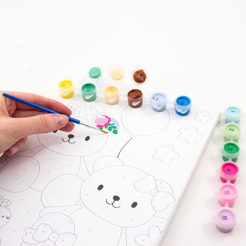 Zestaw kreatywny dla dzieci malowanie po numerach Kidea (OMNMIKA)