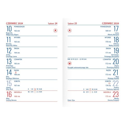 Kalendarz książkowy (terminarz) EKO kieszonkowy 72mm x 104mm Wydawnictwo Telegraph (K2)