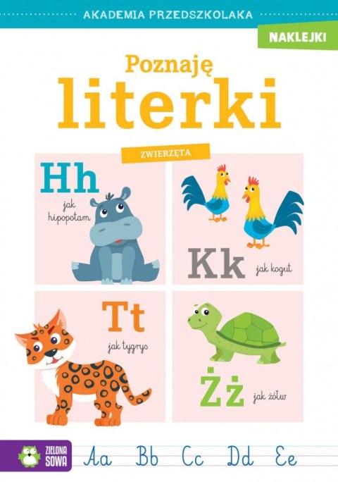 Książeczka edukacyjna Poznaję literki. Zwierzęta Zielona Sowa