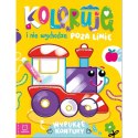 Książka dla dzieci Koloruję i nie wychodzę poza linię - z lokomotywą.