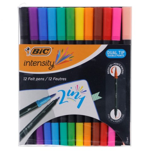 Marker permanentny DUAL TIP wkład mix okrągła końcówka Bic Kids (989695)