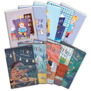 Zeszyt A5 BOOKWORM/RETRO 16k. 70g kratka Top 2000 (400169369)