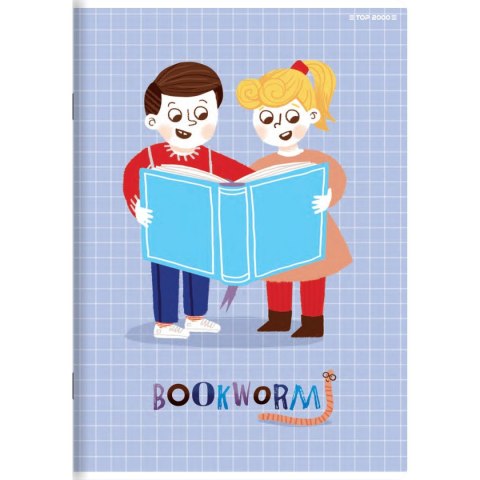 Zeszyt BOOKWORM/RETRO A5 16k. 70g podwójna linia kolor Top 2000 (400169400)