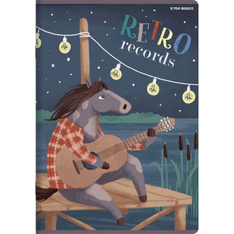 Zeszyt BOOKWORM/RETRO A5 16k. 70g podwójna linia kolor Top 2000 (400169400)