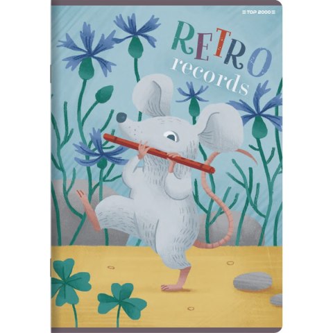 Zeszyt BOOKWORM/RETRO A5 32k. 70g krata Top 2000 (400169402)