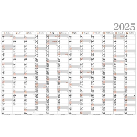 Kalendarz biurkowy 5904844530622 planer 2023 980mm x 680mm Lucrum (BF03)