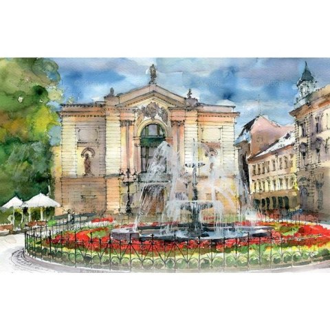 Kalendarz ścienny Akwarele Z Polski notatnikowy 110mm x 470mm Lucrum (WN04)