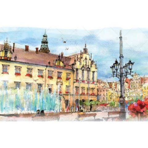 Kalendarz ścienny Akwarele Z Polski notatnikowy 110mm x 470mm Lucrum (WN04)