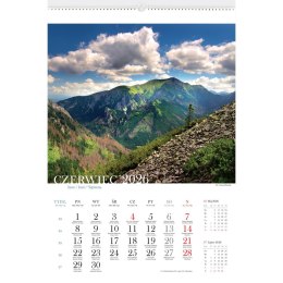 Kalendarz ścienny PEJZAŻE POLSKIE 13-planszowe 320mm x 470mm Lucrum (RW01)