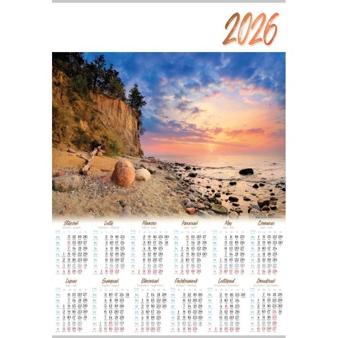 Kalendarz ścienny plakatowy 607mm x 880mm Lucrum (PL04)