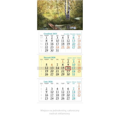 Kalendarz ścienny trójdzielny x 320mm Lucrum (KT08)