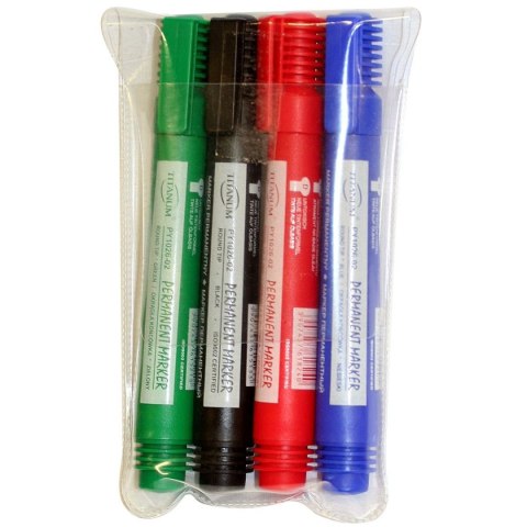 Komplet markerów permanentnych Titanum PY1026-02 4 kolory