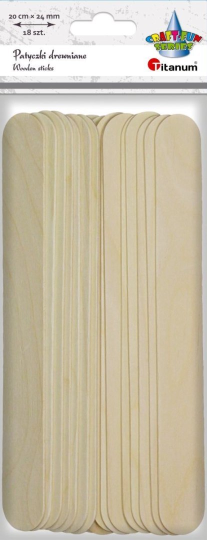 Ozdoba drewniana Craft-Fun Series Patyczki naturalne 24x200mm Titanum (171200)