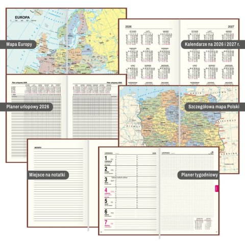 Kalendarz książkowy (terminarz) A5 Press (tygodniowy)