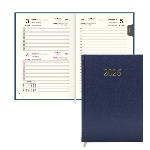 Kalendarz książkowy (terminarz) EKONOMICZNY A5 Press (DZIENNY)