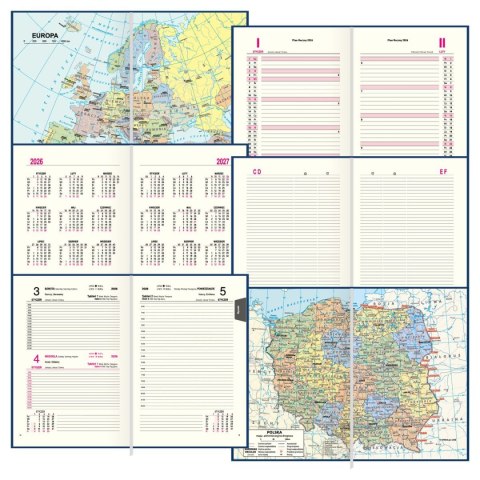 Kalendarz książkowy (terminarz) EKONOMICZNY A5 Press (DZIENNY)