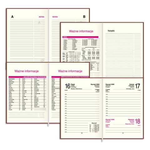 Kalendarz książkowy (terminarz) FIGARO A6 Press (DZIENNY)