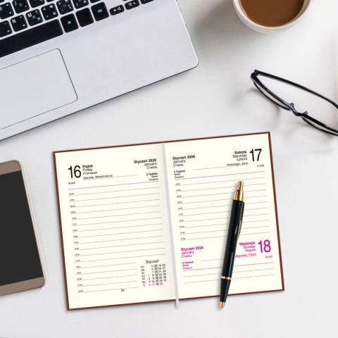 Kalendarz książkowy (terminarz) FIGARO A6 Press (DZIENNY)