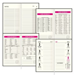 Kalendarz książkowy (terminarz) SLIM 3/4 B6 Press (tygodniowy)