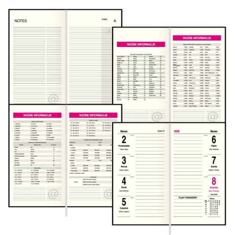 Kalendarz książkowy (terminarz) SLIM 3/4 B6 Press (tygodniowy)