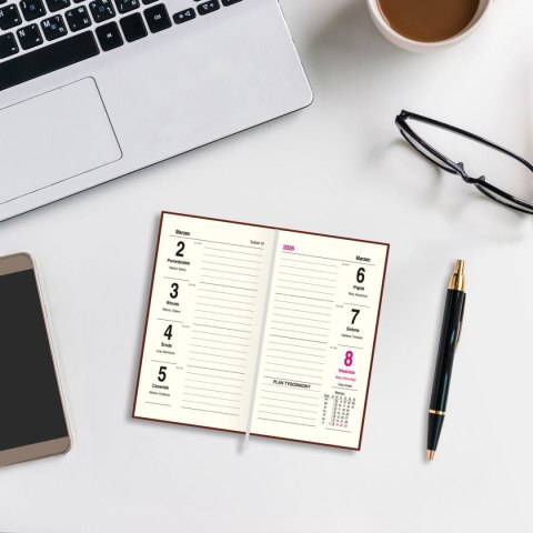 Kalendarz książkowy (terminarz) SLIM 3/4 B6 Press (tygodniowy)