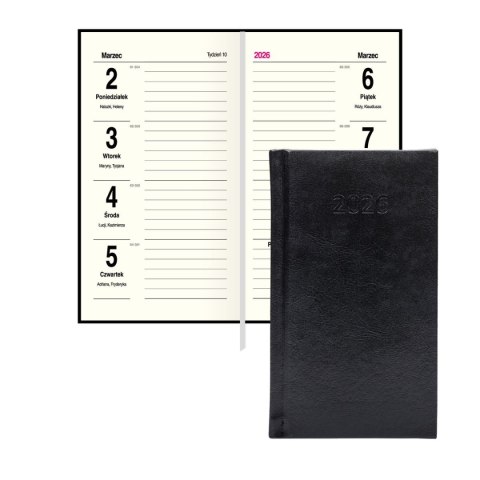 Kalendarz książkowy (terminarz) SLIM 3/4 B6 Press (tygodniowy)