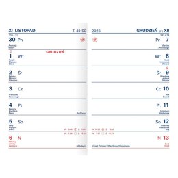 Kalendarz książkowy (terminarz) TIK kieszonkowy 82mm x 120mm Wydawnictwo Telegraph (K1)