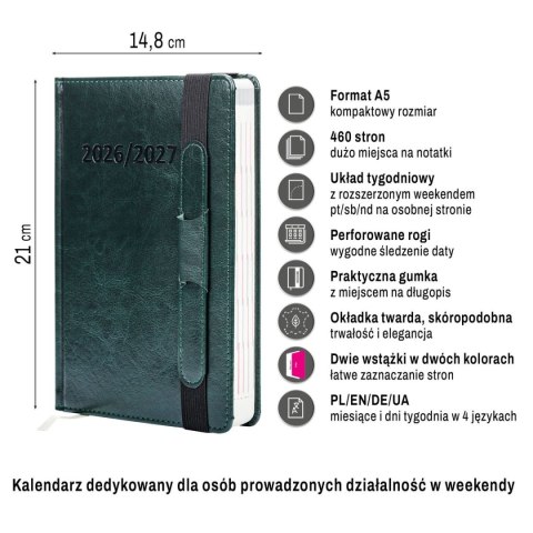Kalendarz książkowy (terminarz) dwuletni A5 Press