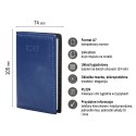 Kalendarz książkowy (terminarz) kieszonkowy A7 Press (tygodniowy)