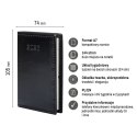Kalendarz książkowy (terminarz) kieszonkowy A7 Press (tygodniowy)