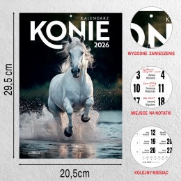 Kalendarz ścienny A4 KONIE A4 Press (5904830713398)