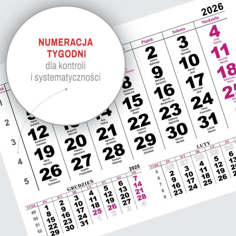 Kalendarz ścienny JEDNODZIELNY PIES A4 210mm x 295mm Press