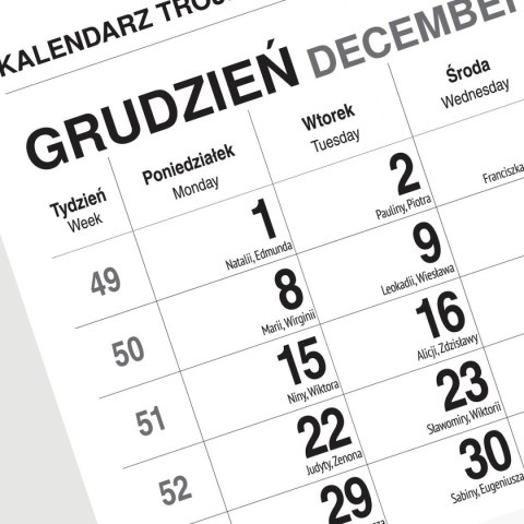 Kalendarz ścienny KAWA 310mm x 790mm Press