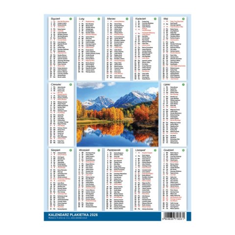 Kalendarz ścienny MIX 250mm x 353mm Press