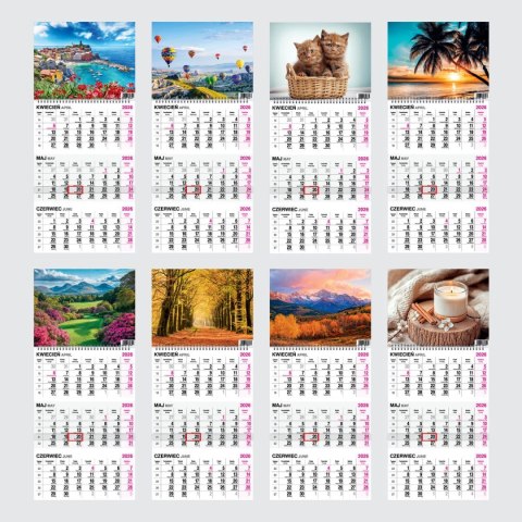 Kalendarz ścienny PLAŻA 310mm x 790mm Press