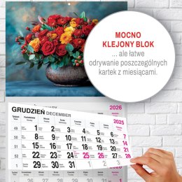 Kalendarz ścienny PREMIUM trójdzielny A4 Press (BUKIETY)