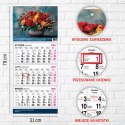 Kalendarz ścienny PREMIUM trójdzielny A4 Press (BUKIETY)