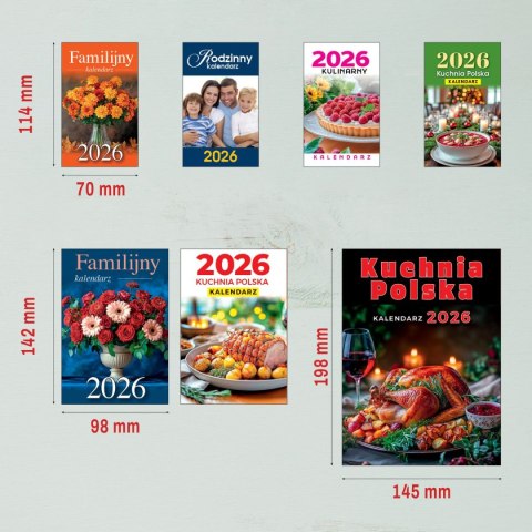 Kalendarz ścienny ZDZIERAK FAMILIJNY A6 Press