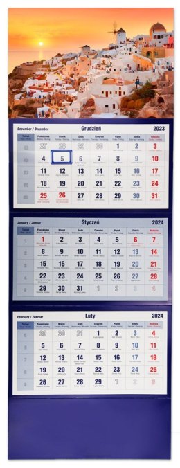 Kalendarz ścienny trójdzielny 855mm x 315mm Michalczyk i Prokop (T-105T-05)