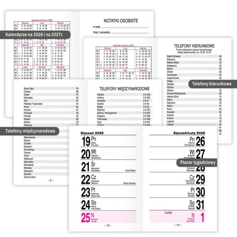 Kalendarz książkowy (terminarz) MINI A7 Press (5904830713251)