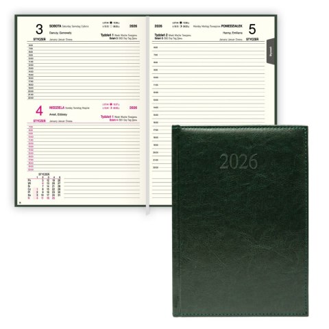 Kalendarz książkowy (terminarz) PREMIUM A5 Press (DZIENNY)