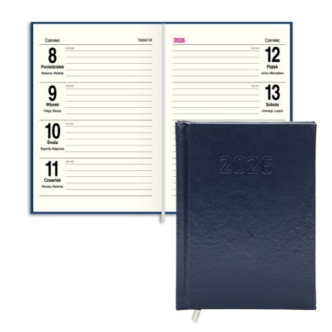 Kalendarz książkowy (terminarz) PRESTIGE A6 Press (tygodniowy)
