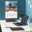 Kalendarz ścienny 16 stron wieloplanszowy A3 Press (konie)