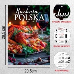 Kalendarz ścienny A4 KUCHNIA POLSKA A4 Press (5904830713428)