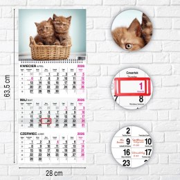 Kalendarz ścienny KOT 310mm x 790mm Press