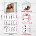 Kalendarz ścienny KOT 310mm x 790mm Press