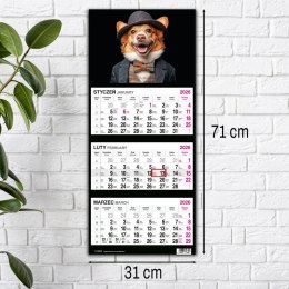 Kalendarz ścienny PIES 310mm x 790mm Press