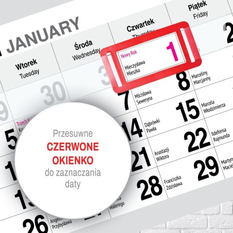 Kalendarz ścienny PREMIUM trójdzielny A4 Press (PIES)